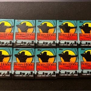 Robin Hood Prince of Thieves Vintage Trading Cards 10 Unopened Packs